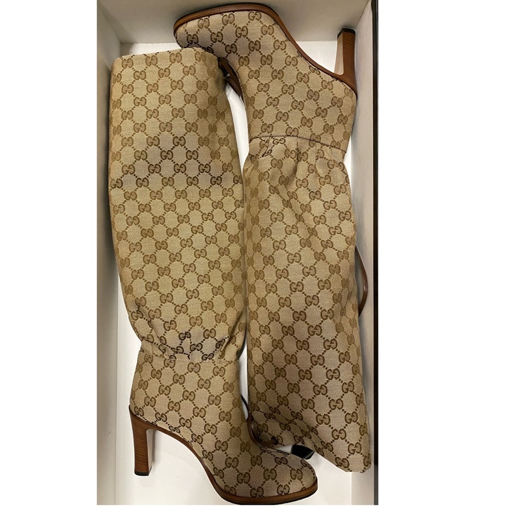 Gucci GG canvas mid boot